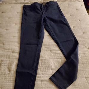 Navy coated skinny jeans